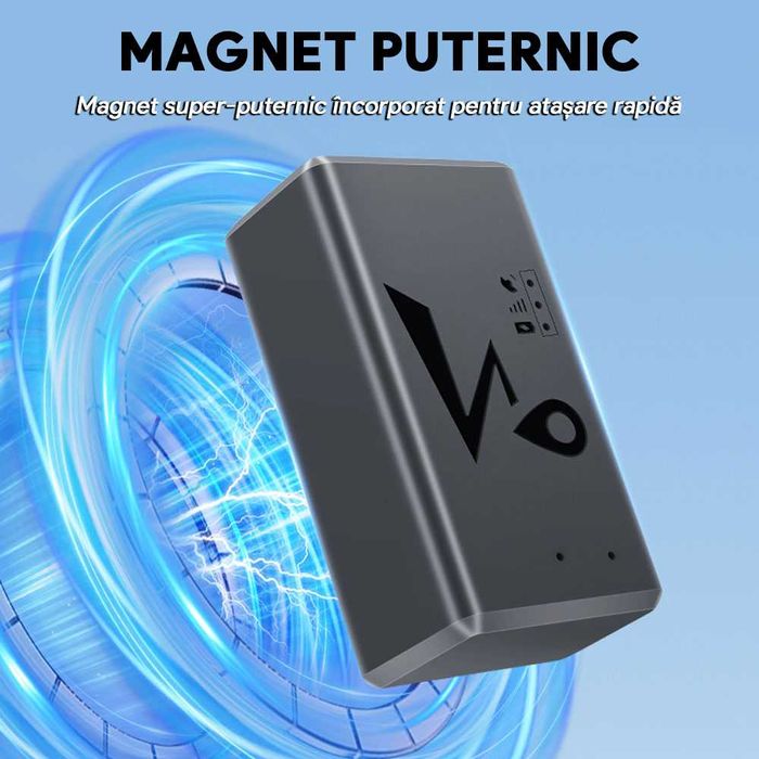 Mini GPS Tracker 4G cu Magnet 3000mAh, SIM Inclus, Istoric Traseu