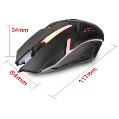 Геймърска Светеща  мишка Mixie X3, Оптична, 3D