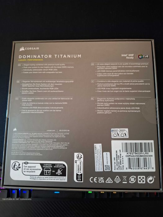 Vand Corsair Dominator Titanium ALB, 64GB (2x32GB)  DDR5 6000MHz CL30
