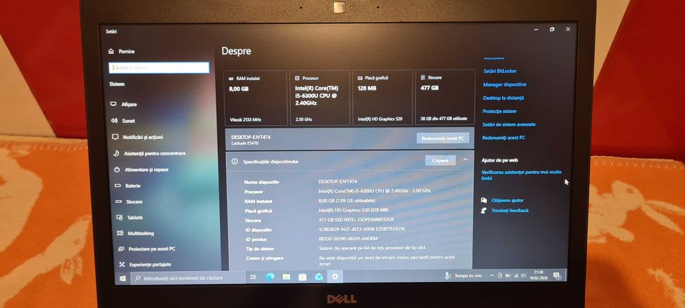 DELL i5 cu 8 gb ram= ssd 480 gb = 500 lei