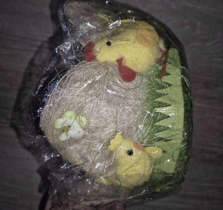 Cosulet decorativ de bucatarie cu pasari Paste