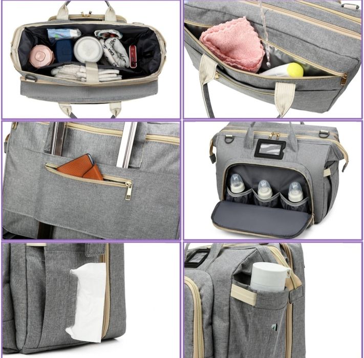 Geanta de scutece, cu patut extensibil