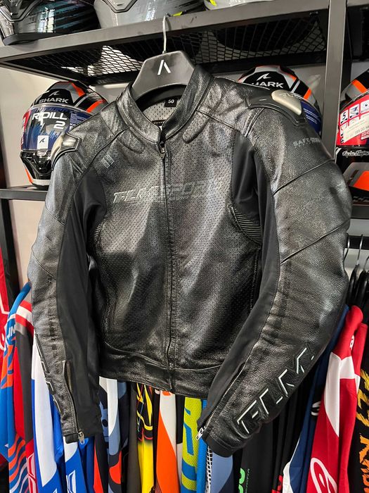 Кожено яке за мотор FLM SAFE MAX 2.0 размер 50-М,гърбица,протектори