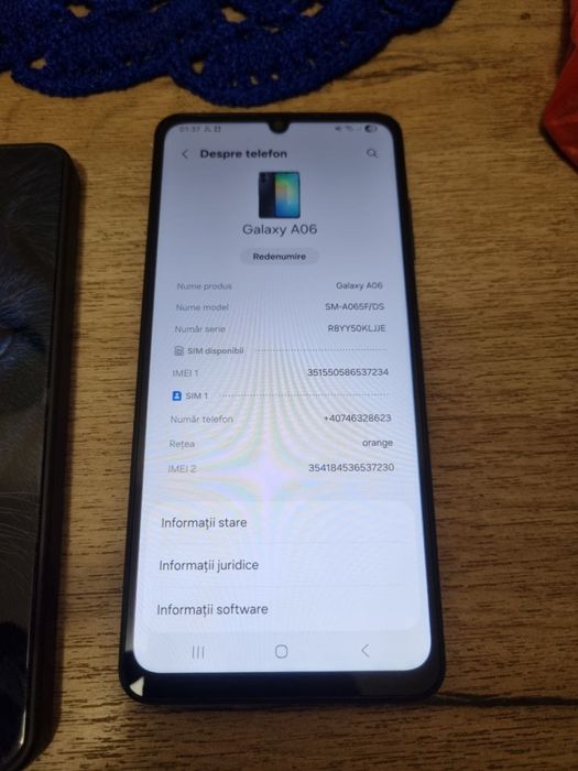Samsung  Galaxy A06, 128GB, 4GB RAM, 5G, Black