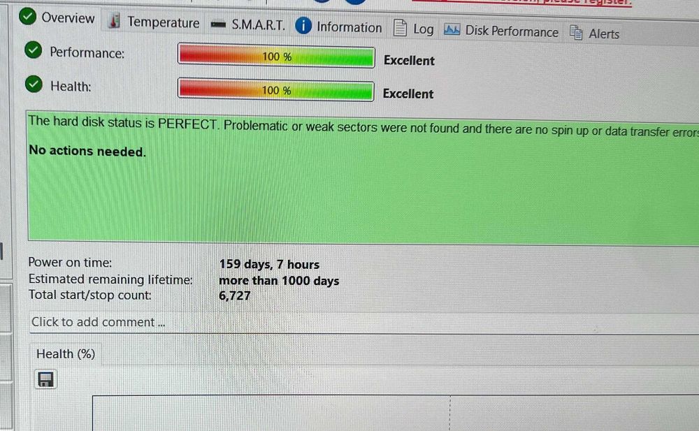 Hard disk Hitachi Deskstar 500GB 7200RPM SATA testat 100%