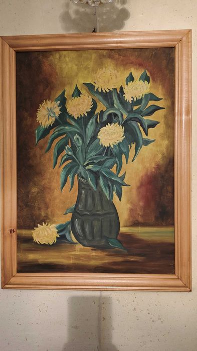 Tablou vechi din anii '60, în ramă de 80x100cm.