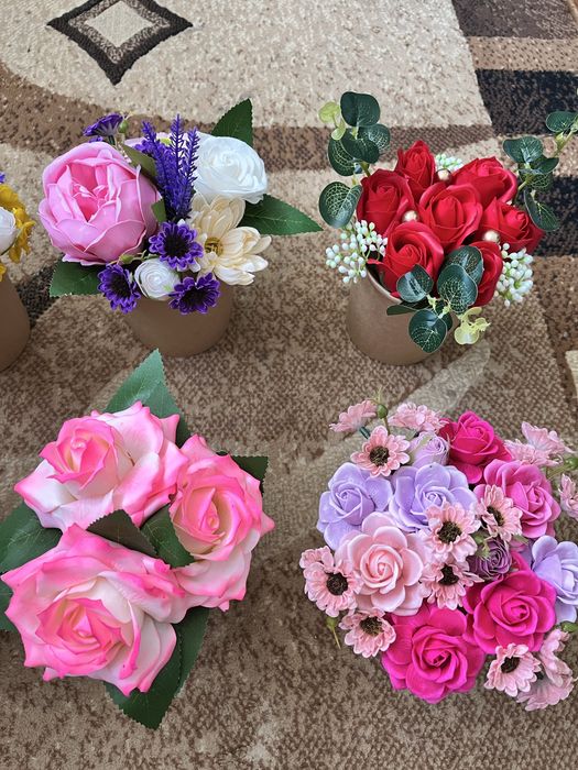 Мыльные цветы розы