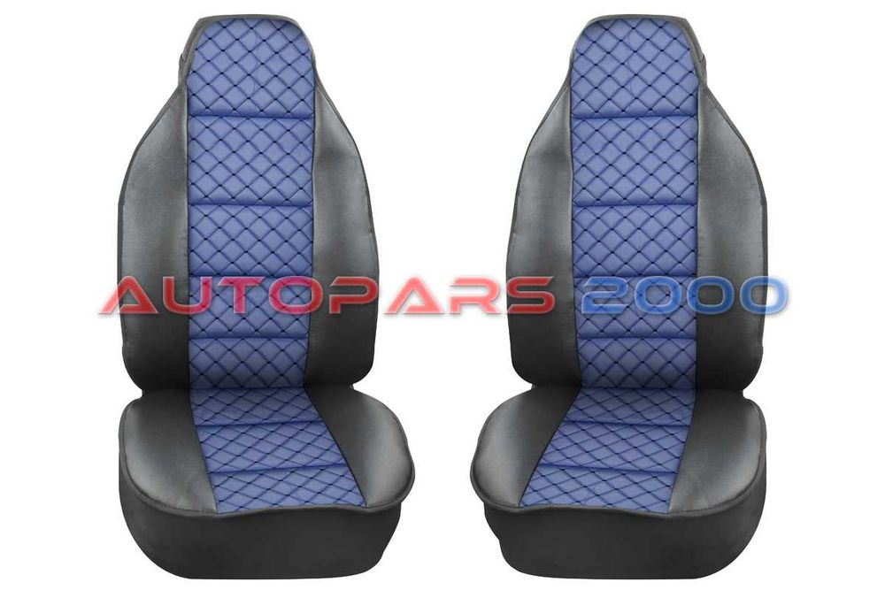 Калъфи за предни седалки тип Масажор S STYLE / Черно със синьо