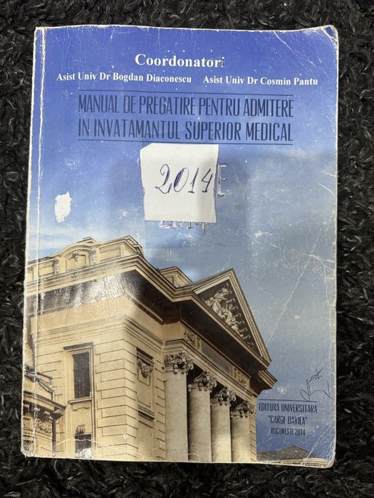 Vând cărti pentru admitere la medicina Bucuresti (Corint)