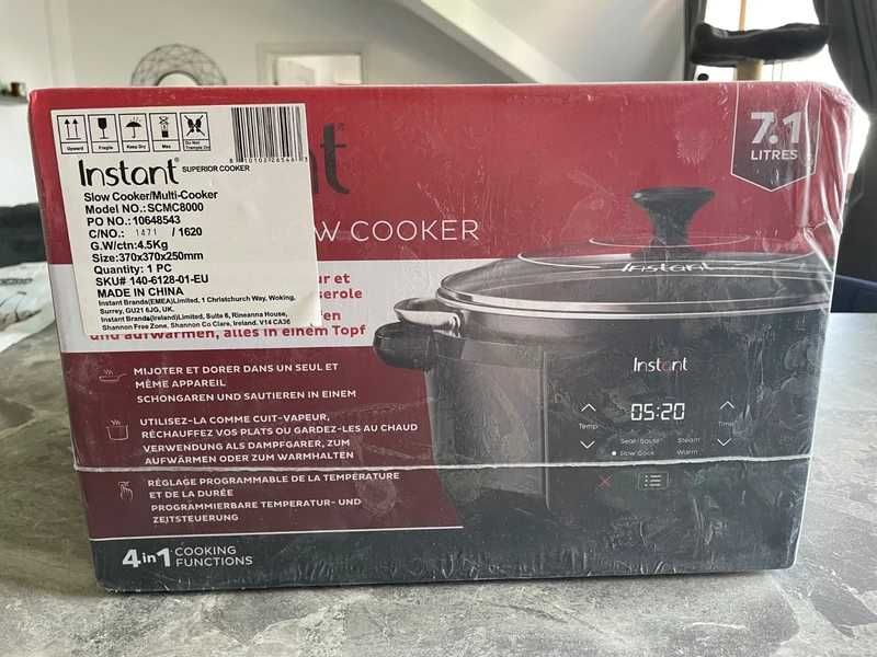 Slow Cooker Instant Pot, 800W, 7.1L, control digital, negru