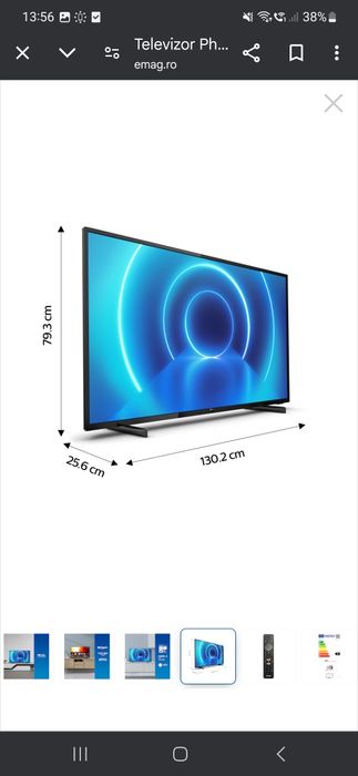 Televizor Philips 58PUS7505/12, 146 cm, Smart, 4K Ultra HD, LED, Clasa