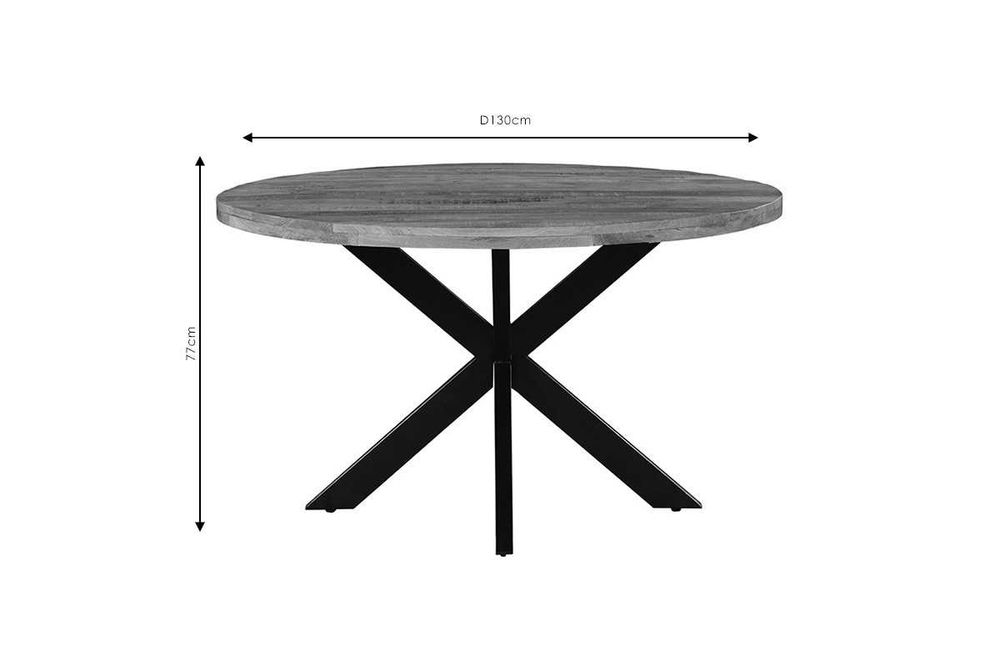 Голма кръгла трапезна маса Royalty - Мангово дърво 130 или 150см