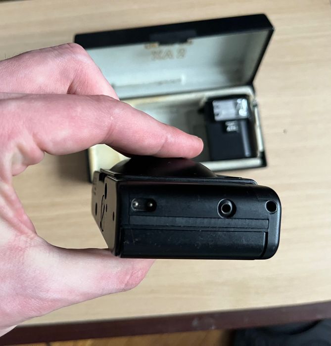 Olympus XA + blitz A11 aparat foto analogic