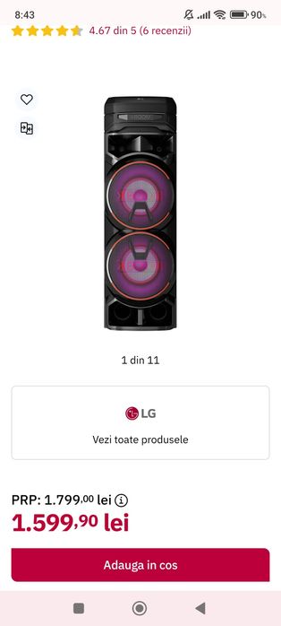 Vând difuzor X BOOM LG