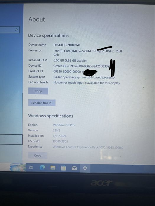 Vand laptop acer aspire 5750 series