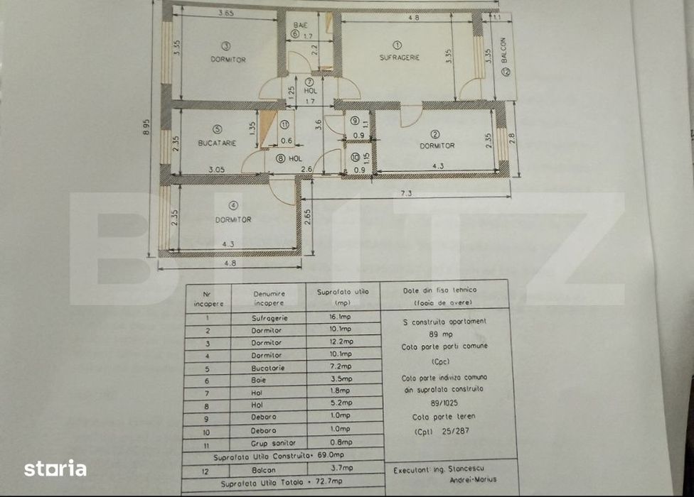 Apartament 4 camere, 69 mp, zona Aleea Trandafirilor — fotografia 1