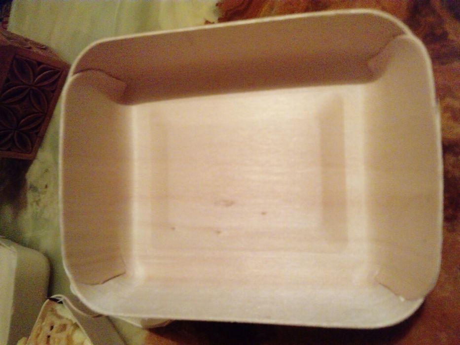 1Еко дървени кошнички за парти сервиране,