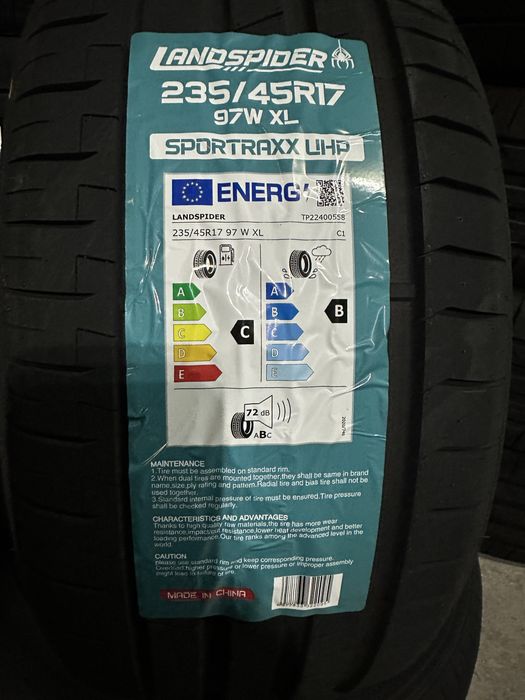 Нови летни гуми LANDSPIDER UHP 235/45R17 97W XL НОВ DOT БОРД 2354517