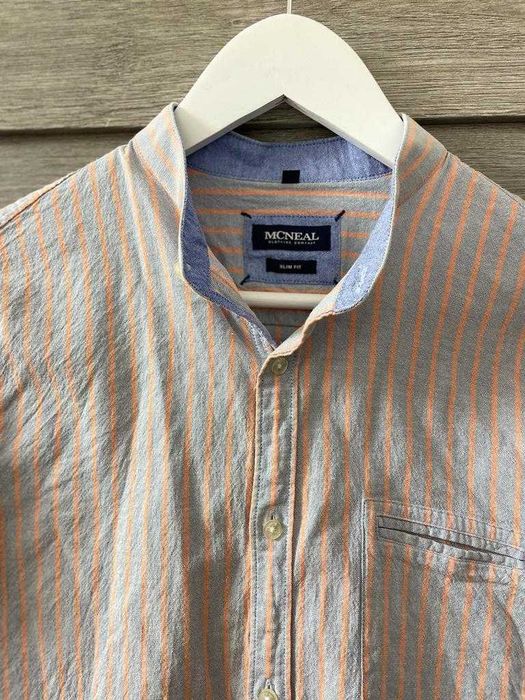 Camasa dungi McNeal, Marimea M, Albastru deschis, Portocaliu, Slim Fit