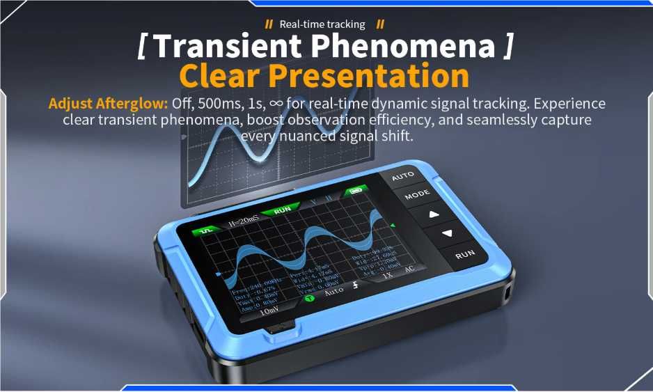 Цифров Осцилоскоп DSO510 10MHz 48MS/s 0-50KHz Сигнал Генератор ±400V