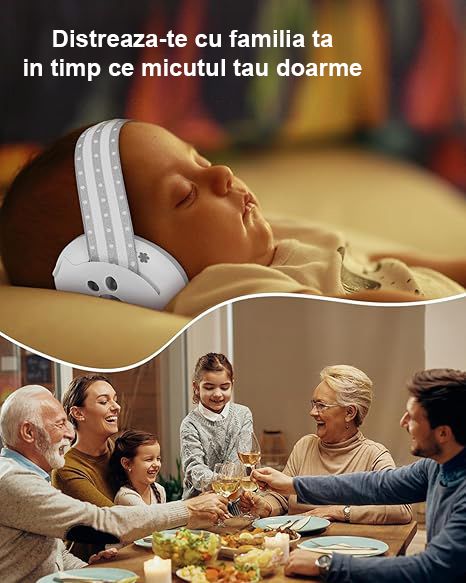 Casti Antifonice 2 in 1 pentru Copii si Bebelusi, Pana la 4 Ani