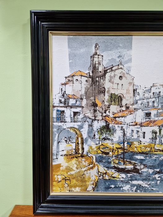 Страхотна майсторска авторска антикварна картина испанска