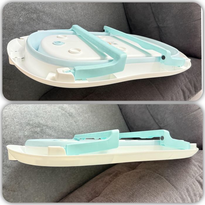 Cadita bebe, Primabobo, Genua, cu termometru, dop si suport anatomic, Gri