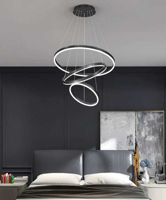 Lustra LED 154W WONDERLAND Black 3 Segmente Reglabile 20x40x60