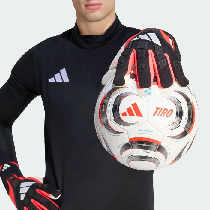 Вратарски ръкавици ADIDAS Predator GL PRO BLACK/BLACK/LUCID RED размер 7,8