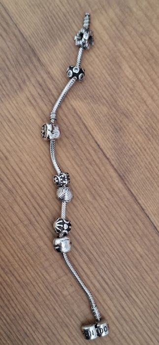 Bratara argint originala 7 charmuri Pandora