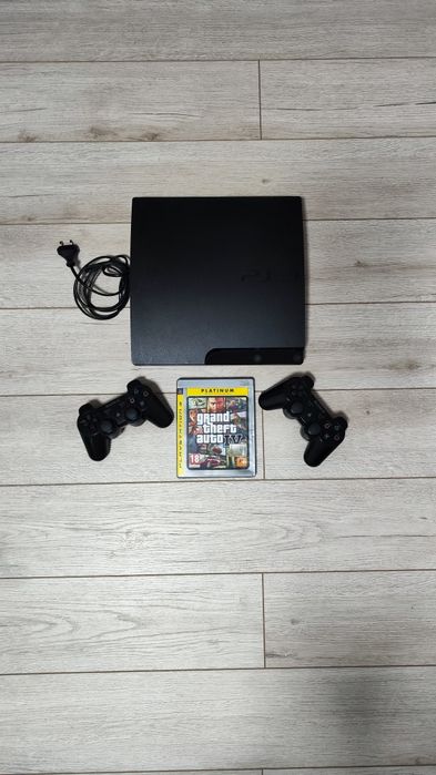 PlayStation 3 Slim PS3 2 controllere + GTA IV | Functional