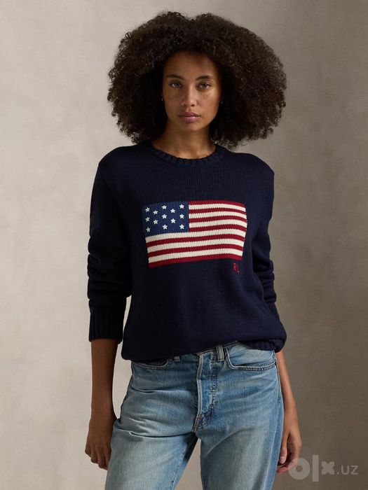 Свитер Ralph Lauren The Iconic Flag для мужчин и женщин, с флагом США