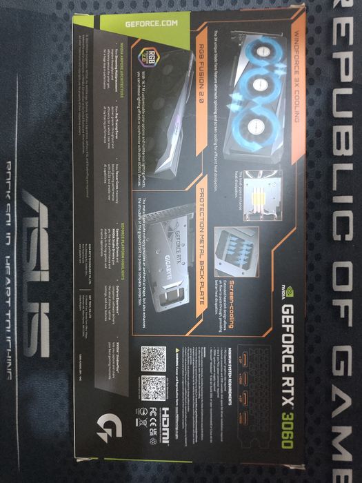 Видеокарта GeForce RTX 3060 12GB, GAMING OC. Б/У.