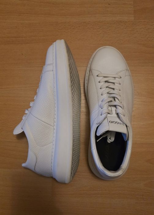 Adidasi Pantofi Biaggio din piele barbati - Nappa albi - Marime 44/28,5