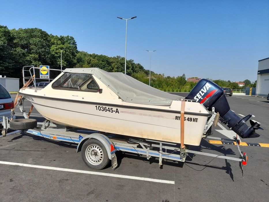 Barca fibra  +  Motor 60 CP