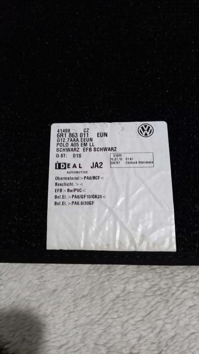 Mochete auto Volkswagen Polo din material textil