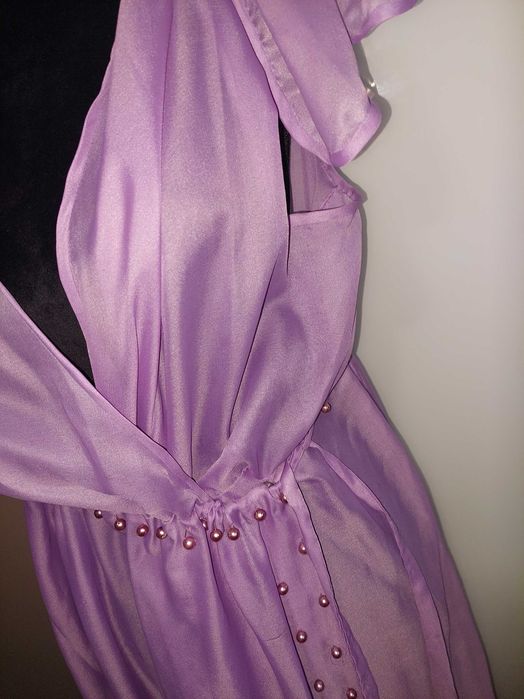 Capot/halat flu-flu cu perlute, mov, mărime universală