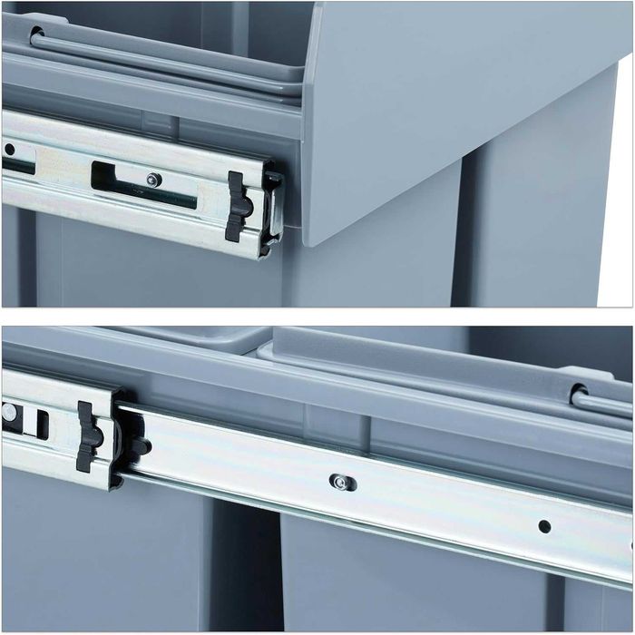 Вграден кош за кухненски отпадъци Relaxdays, издърпващ се  4x8л. всеки