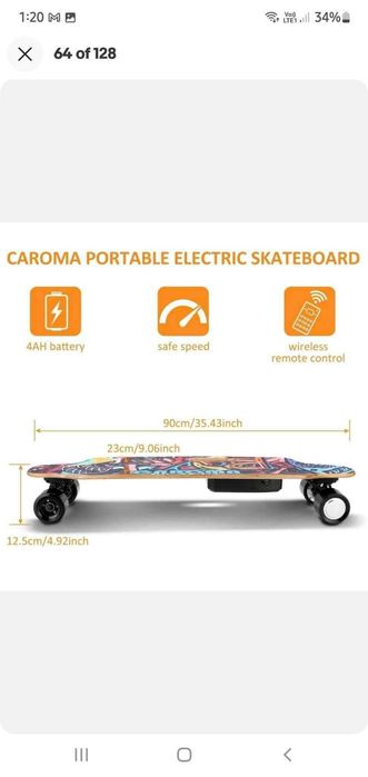 Skateboard-ul electric CAROMA 350W