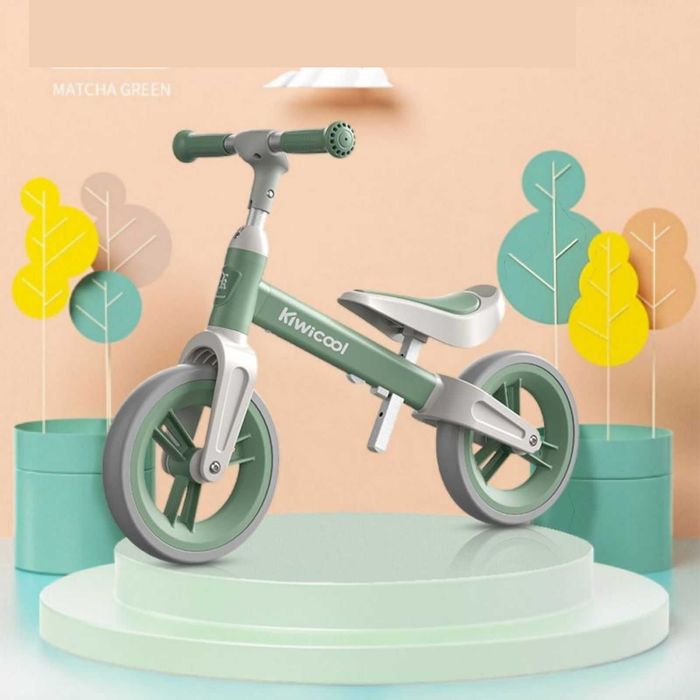 Bicicleta echilibru-80-110cm, inaltime reglabila roti spuma EVA verde