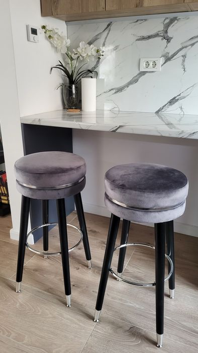 Scaun de bar gri/argintiu Mauro Ferretti PARIS