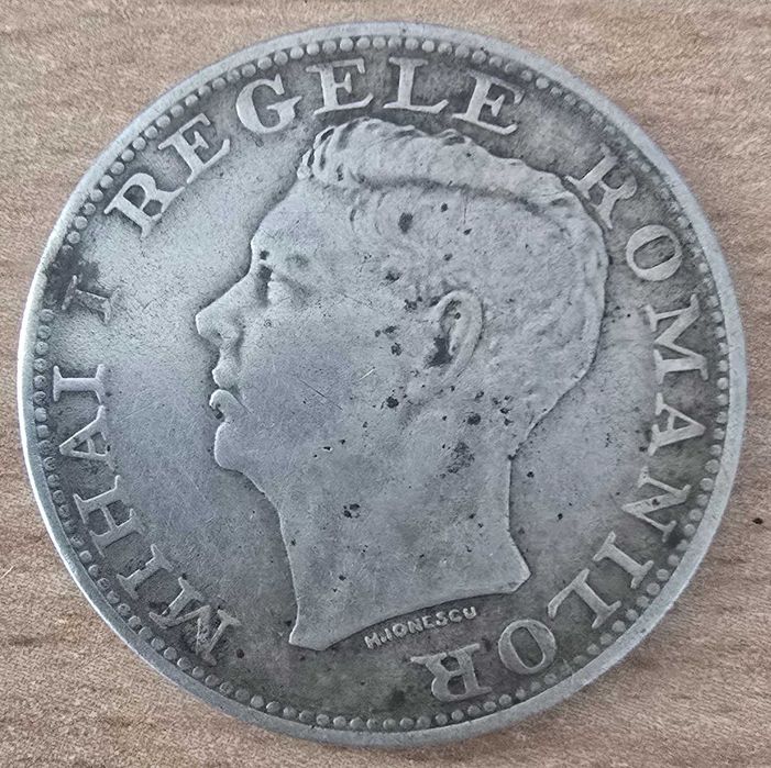 Vând moneda rara 500 lei din 1944 cu chipul Regelui Mihai(Ag)