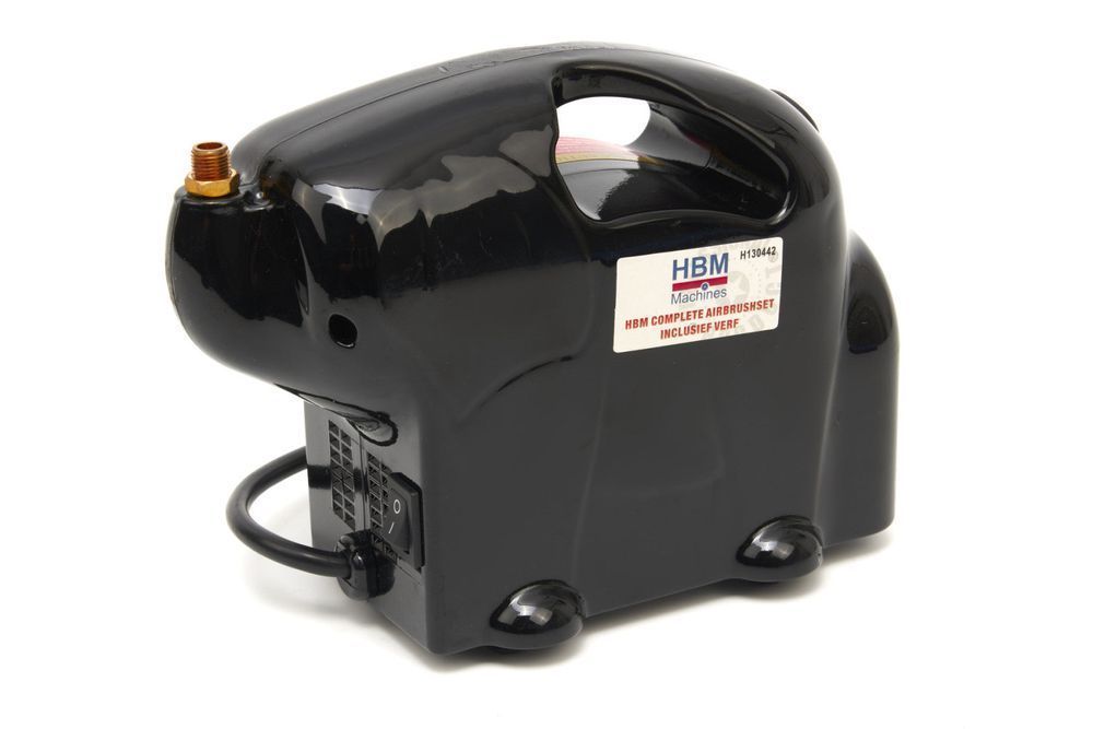 Set complet aerograf airbrush compresor pistol si vopsea