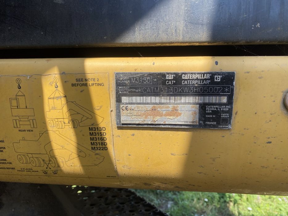 Excavator pneuri Cat 313 D