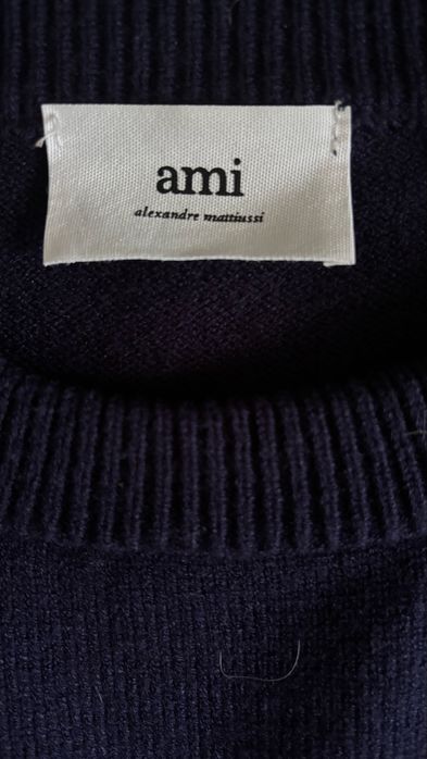 Pulover Ami Paris de Coeur albastru închis - Mărimea S/M