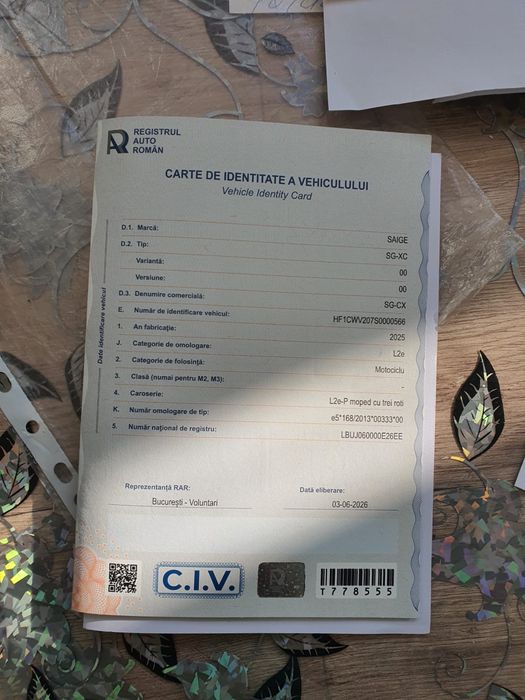 Triciclu electric saige fara permis