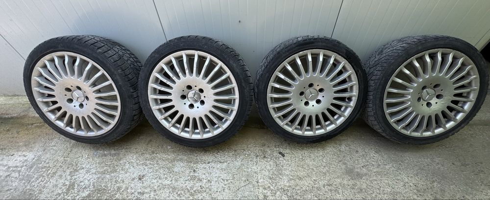 4 бр оригинални джанти 5х112 Mercedes 18ки спорт пакет с гуми подарък