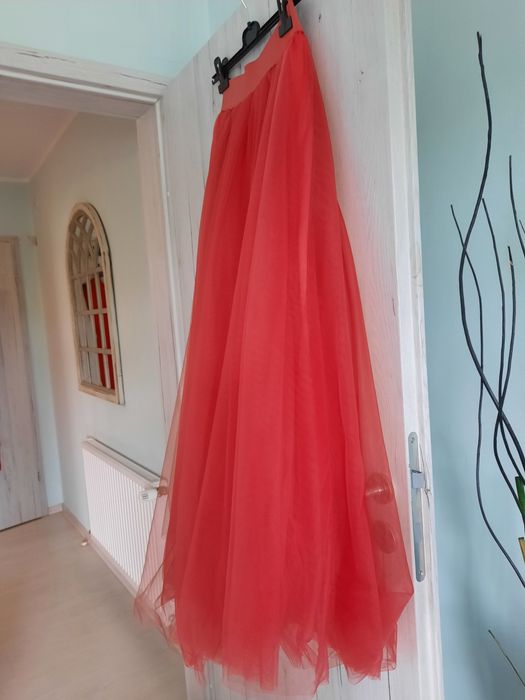 Fustă  tule  culoarea corai