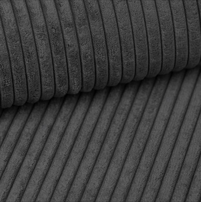 NOU Coltar U 330cm, extensibil, catifea, gri închis