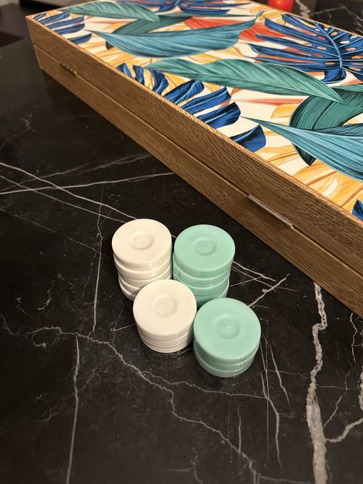 Set de Table/Backgammon Premium – Design Exotic, Lemn